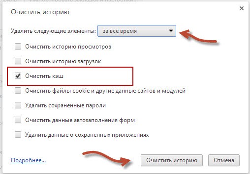 Как очитстить кэш браузера Яндекс